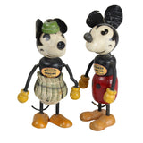 1930's Fun-E-Flex Wooden Mickey & Minnie Mouse Figures