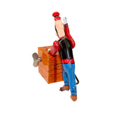Rare 1940's/1950's French Made Wind-up Tin Litho Goofy Trimardeur (Dock Worker)