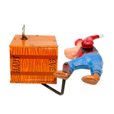 Rare 1940's/1950's French Made Wind-up Tin Litho Goofy Trimardeur (Dock Worker)