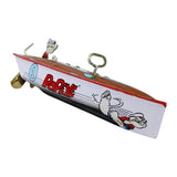 Popeye Tin Litho Wind-Up Speed Boat