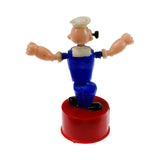 Vintage Kohner Bros. Popeye Plastic Push Button Puppet Toy