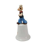 3 - Popeye Porcelain Items - Dinner Bell, Hinged Spinach Container & Rotating Music Box