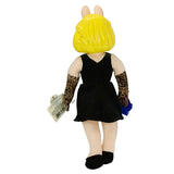 Kermit Collection Miss Piggy With Leopard Gloves & Black Dress