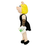 Kermit Collection Miss Piggy With Leopard Gloves & Black Dress