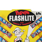 Early 1960's Bantamlite Inc. Store Display Card with 12 Popeye Flashlites & Bosun's Whistles