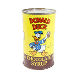 Donald Duck Chocolate Syrup Can, Disney Character Germany Can Bank & Rare Donald Duck Jellies Button