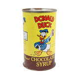 Donald Duck Chocolate Syrup Can, Disney Character Germany Can Bank & Rare Donald Duck Jellies Button