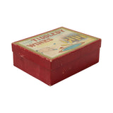 Early 1900's Parker Bros Boxed Game of Tiddledy Winks with Wood Bowling Pins & Instructions