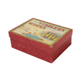 Early 1900's Parker Bros Boxed Game of Tiddledy Winks with Wood Bowling Pins & Instructions