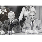 Johnny Carson And Ed McMahon Signed B&W 8 x 10 Television Studio Set Picture