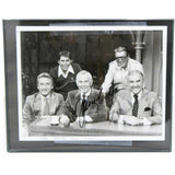 Johnny Carson And Ed McMahon Signed B&W 8 x 10 Television Studio Set Picture