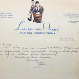 Rare 2/7/1950 Stan Laurel Signed Letter on Laurel and Hardy Feature Productions Stationary