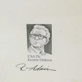 Everett Dirksen Stamp Signed By Ron Adair (Artist & Engraver)