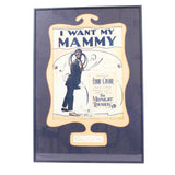 Eddie Cantor “I Want My Mammy” Framed 20" x 14" Music Sheet (1922) and Autograph