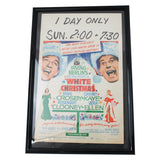 Framed Irving Berlin "White Christmas" Movie Window Card