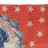 Very Rare 1893 Columbian Exposition (Chicago World's Fair) Christopher Columbus Silk Flag