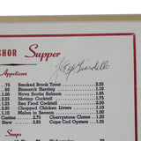 2 Famous People on One Item- Framed Toots Shor Restaurant Menu Signed by Sandy Koufax & Joey Giardello
