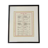 2 Famous People on One Item- Framed Toots Shor Restaurant Menu Signed by Sandy Koufax & Joey Giardello