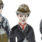 6 - 2-1/2" Tall Vintage Lead Figures Of Charlie Chaplin "The Tramp"