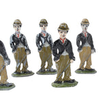 6 - 2-1/2" Tall Vintage Lead Figures Of Charlie Chaplin "The Tramp"