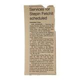Autographed Stepin Fetchit Post Card With Original Associated Press Clipping Of His Funeral Notice