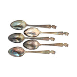 5- 1939 Charlie McCarthy Silver Plated Spoons