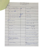 Senator Edward Kennedy Capitol Hill Telephone Log - First Day Back After Chappaquiddick Incident