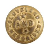 2 - Cleveland & Hendricks, 1 - Democratic Club & 1 - Rare Garfield & Arthur Political Brass Clothing Buttons