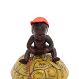 Lehmann Tin Litho Wind-Up Susi Turtle With Black Naked Child Rider