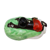 Two Vintage Pair Of Ceramic Black Americana Salt & Pepper Shakers (Black Child On Watermelon)