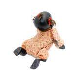 Antique Wind-Up Celluloid Crawling Black Baby Doll