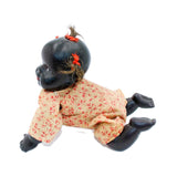 Antique Wind-Up Celluloid Crawling Black Baby Doll