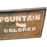 Montgomery, Alabama 1931 Cast Iron Segregation Drinking Fountain Sign