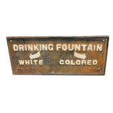 Montgomery, Alabama 1931 Cast Iron Segregation Drinking Fountain Sign