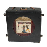 Very Rare 1900’s Hand-Inked 7-Scene Scroll Box