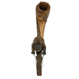 Hand Carved Early 1900's Pipe Featuring Black Man Riding An Alligator