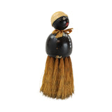 7" Tall Wooden Mammy Doll Whisk Broom
