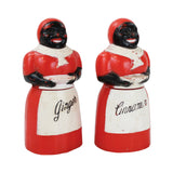 1940's Aunt Jemima Ginger & Cinnamon Plastic Spice Shaker Set
