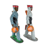 2 - Vintage Barclay USA Painted Lead Railroad Porter Figures