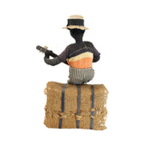 8" Tall Cloth Doll of a Banjo Playing Man Sitting on a Bale of Cotton