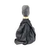 Antique Black African Man Hand Puppet- Carved Wood Head With Original Clothing