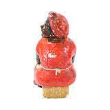 Large Vintage Chalkware Figure of Mammy with Soapy Washtub & Washboard