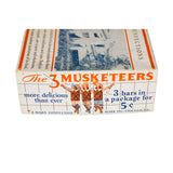 1930’s / Early 1940’s The 3 Musketeers Candy Bar Box (3 bars for 5 cents)