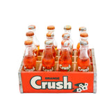 Wooden Case With Twelve Unopened Miniature 3” Bottles Of Orange Crush