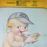 Very Rare Early 1900's Kellogg Klean Kream Ice Kream Kewpie Metal Serving Tray