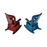 Cast Iron Amish Couple in Rocking Chair Salt & Pepper Shakers
