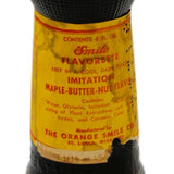 1920's Smile Flavorite Maple Butternut Flavor 6 oz Syrup Made By The Orange Smile Company & Bottle Sign