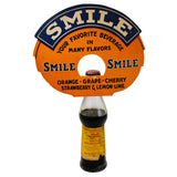 1920's Smile Flavorite Maple Butternut Flavor 6 oz Syrup Made By The Orange Smile Company & Bottle Sign