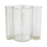 3- 1940's Coca-Cola Green Hobbleskirt Bottles & Measuring Brix Cup from the 1960's