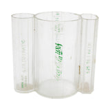 3- 1940's Coca-Cola Green Hobbleskirt Bottles & Measuring Brix Cup from the 1960's